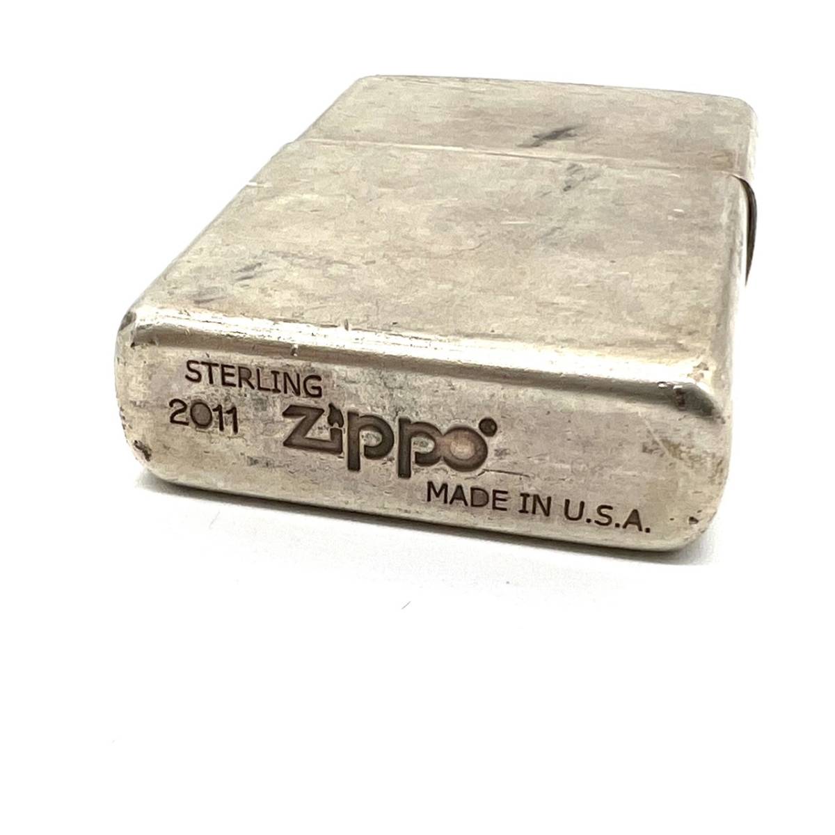 ■Zippo ジッポ ジッポー STERLING SILVER スターリング シルバー 無地 ライター 喫煙具 2011年製 現状品_画像6