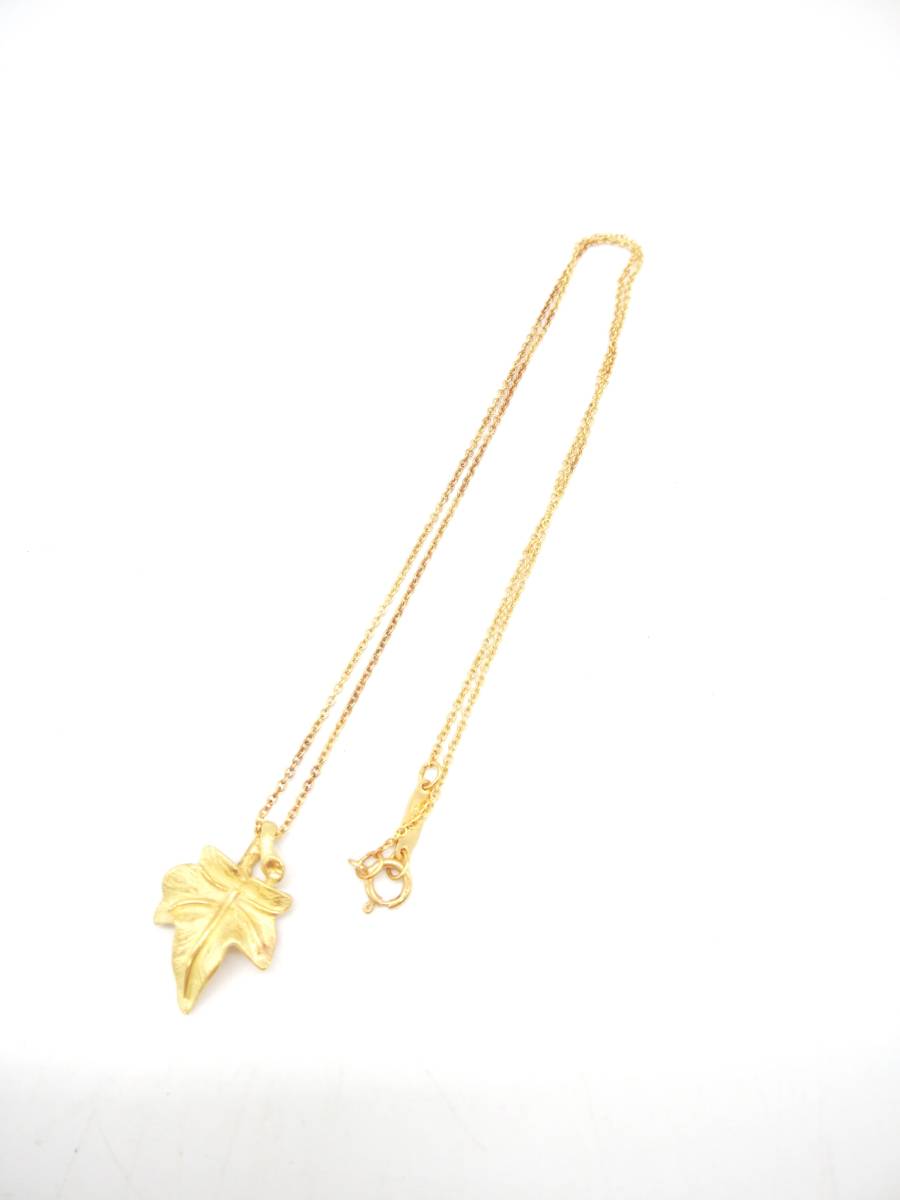クリスマスツリー特価! □Tiffany&Co. ティファニー K18 ネックレス 750 メイプルリーフ ペンダント
