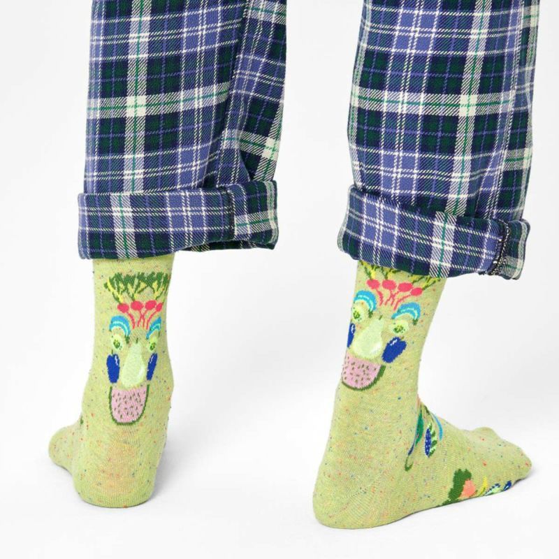 〇即決送料込！新品タグ付合計定価￥3,080 北欧 Happy Socks ハッピーソックス ハンバーガー＆野菜柄 紳士靴下クルー丈ソックス 2足セット_画像9