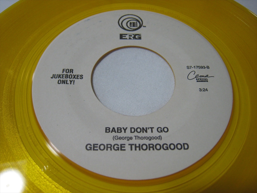 【7”】 GEORGE THOROGOOD / ●ジュークボックス盤● HOWLIN' FOR MY BABY US盤_ カラーレコード ジョージ・サラグッド_画像3