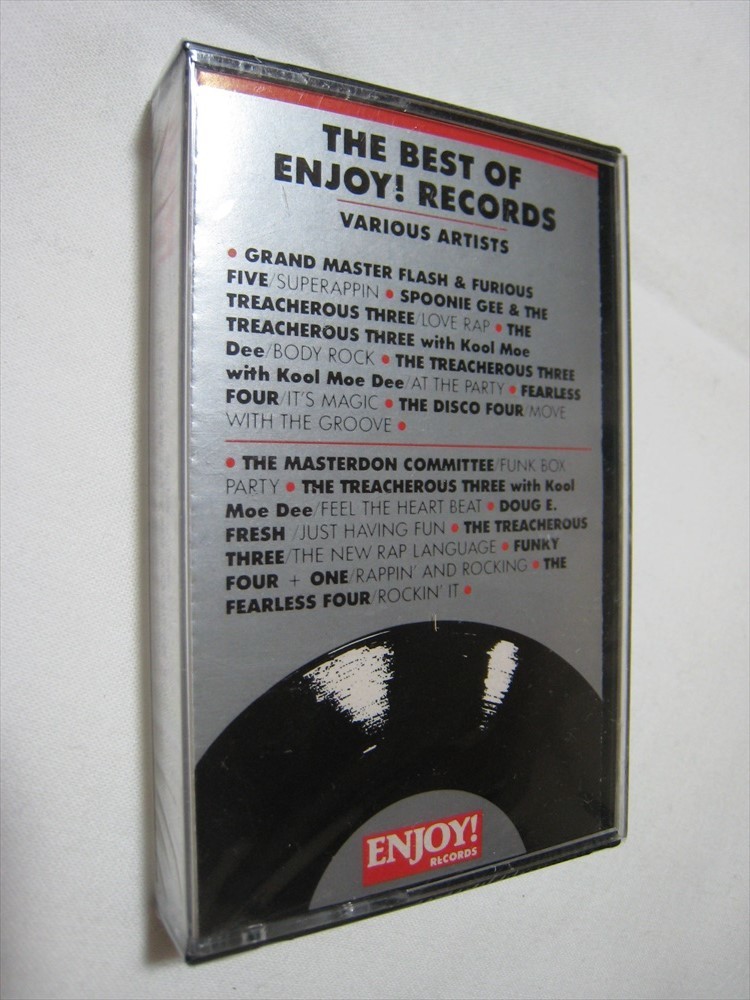 [ cassette tape ]* new goods unopened * V.A. (GRANDMASTER FLASH TREACHEROUS THREE other ) / BEST OF ENJOY RECORDS US version SUPERAPPIN\' compilation 