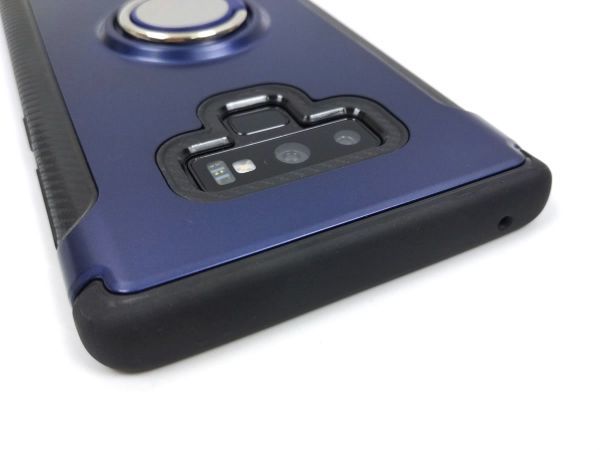 Galaxy Note 9 SC-01L SCV40 落下防止バンカーリング付き カバー 耐衝撃ケース ネイビー_画像4