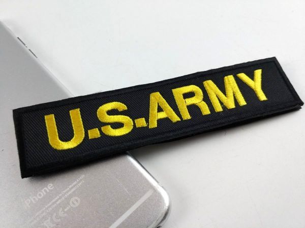アメリカ陸軍 US ARMY パッチ ワッペン サバゲー ミリタリー ベルクロ 黒黄_画像4