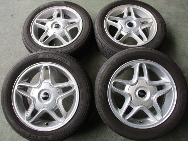 BMW MINI ミニ クーパーS クラブマン R55 R56 純正 ホイールタイヤ 4本 4H-100 16インチ 6.5J+48 195/55R16 溝有り R50 R52 R53 R57 R58