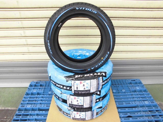 即納 在庫有り 軽四 ホワイトレタータイヤ VITOUR 新品 4本 155/65R14 75S 2022年 ラパン タント キャンバス N-BOX スペーシア ハイゼット_画像1