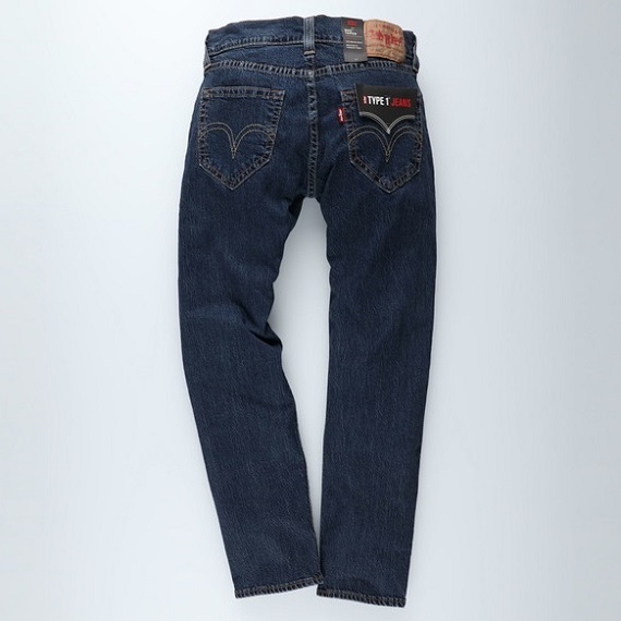 リーバイス タイプ1 502 テーパード デニムパンツ W34 定価13200円 中濃加工色 LEVI'S TYPE-1 ジーンズ ジッパーフライ ビッグE 52489-0010の画像2