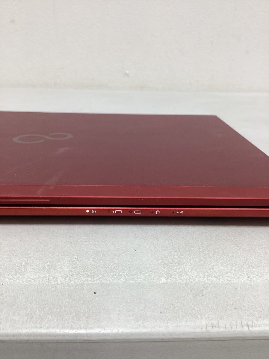 FUJITSU　富士通　LIFEBOOK　UH75/D2FMVU75D2R　ノートパソコン　軽くて薄い　通電OK　初期化済　マウス付き　レッド　＃16027_画像8