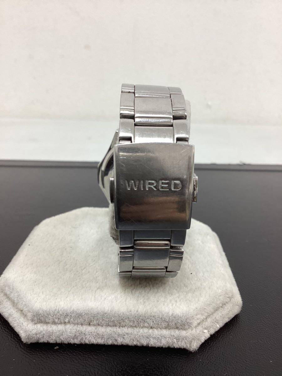 WIRED  CHRONOGRAPH ７T92-0GB0 581364 シルバー 腕時計  重量感 文字盤紺色ｘブルー ♯15892の画像4