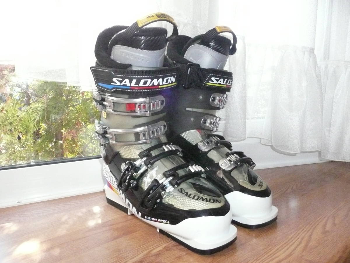 SALOMON サロモン FALCONCS-XT メンズ25.5cmスキーブーツ 暖かスキー靴 FLEX95 ソール長297mm 白/黒/灰  初-中-上級 オールラウンド