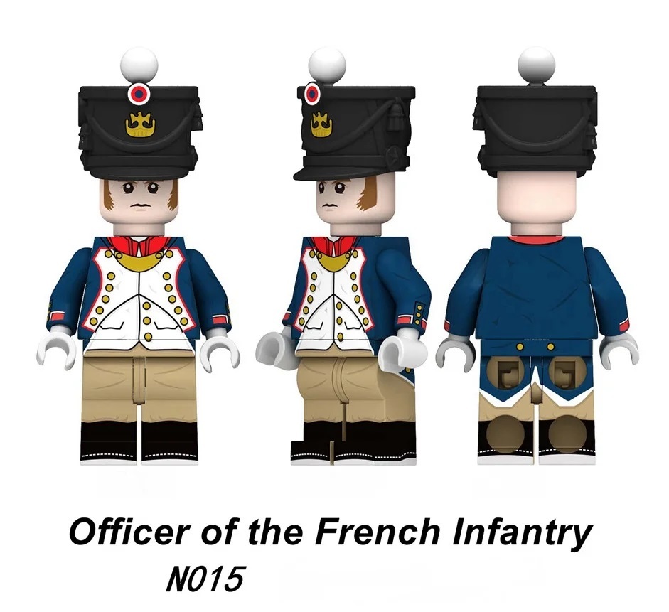 レゴ互換 ナポレオン戦争フランス軍 戦列歩兵将校３体の画像2