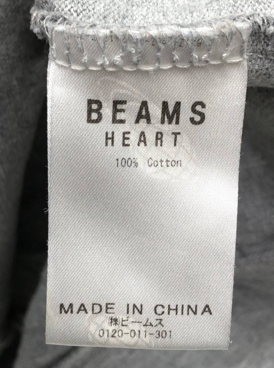 BEAMS HEART 迷彩柄ボーダー 長袖 Tシャツ メンズ L グレー系 カットソー ロンT ビームスハート 24011201の画像4
