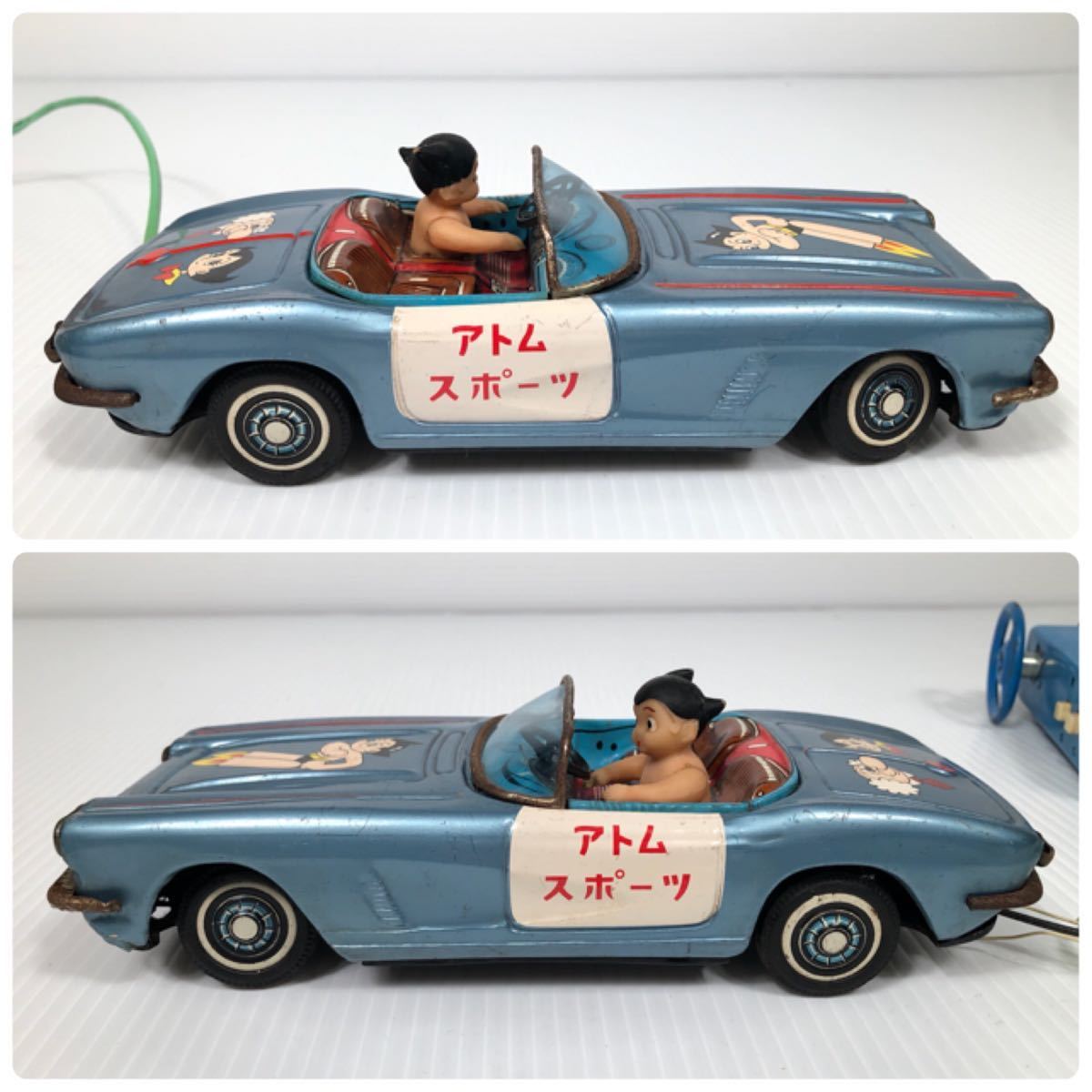 旧バンダイ ブリキ 鉄腕アトム スポーツカー 当時物 ビンテージ レトロ 玩具 ジャンク品 アトムスポーツ_画像7