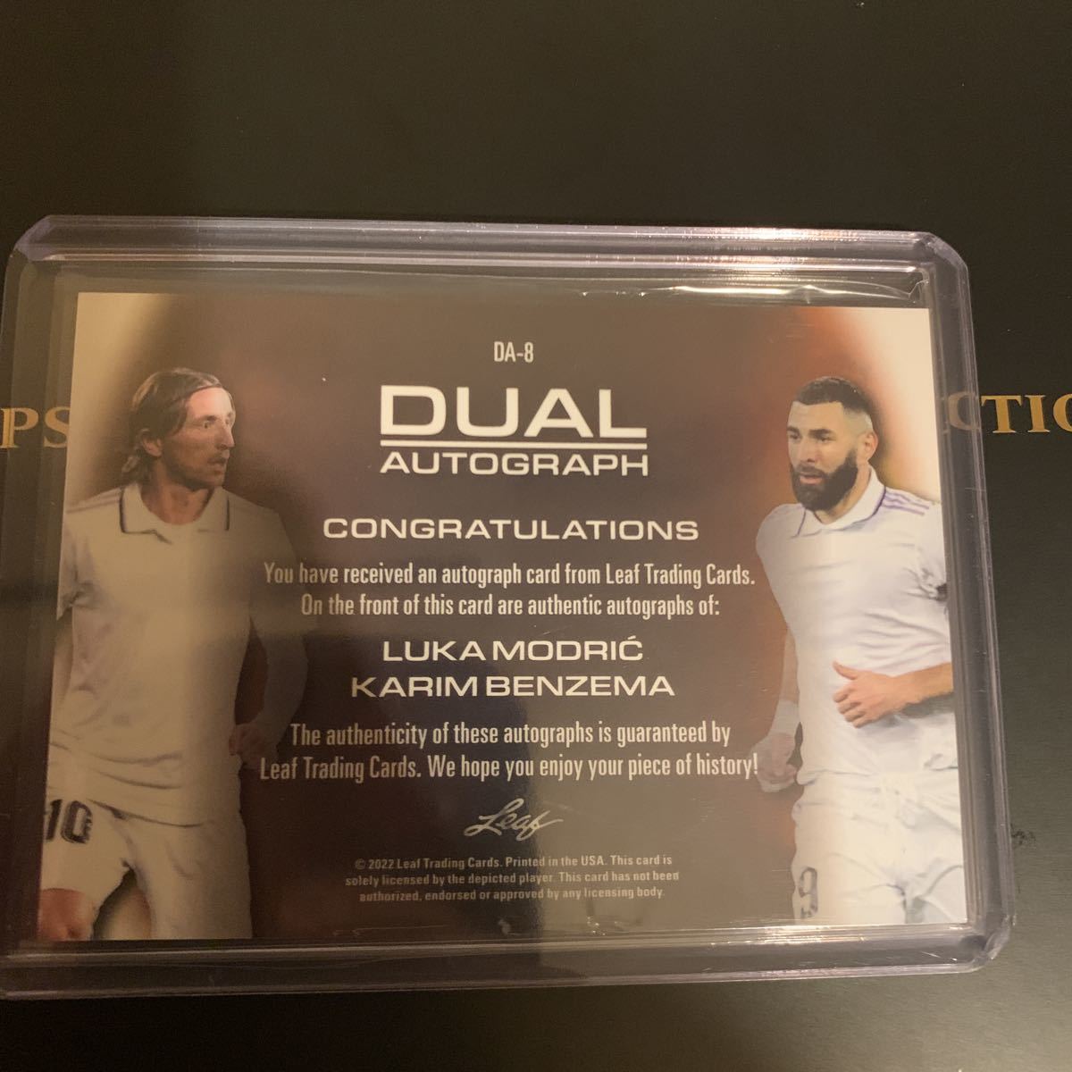 leaf 2022 ultimate soccer dual autograph DA-8 Luka Modric / Karim Benzema 5枚限定の画像2