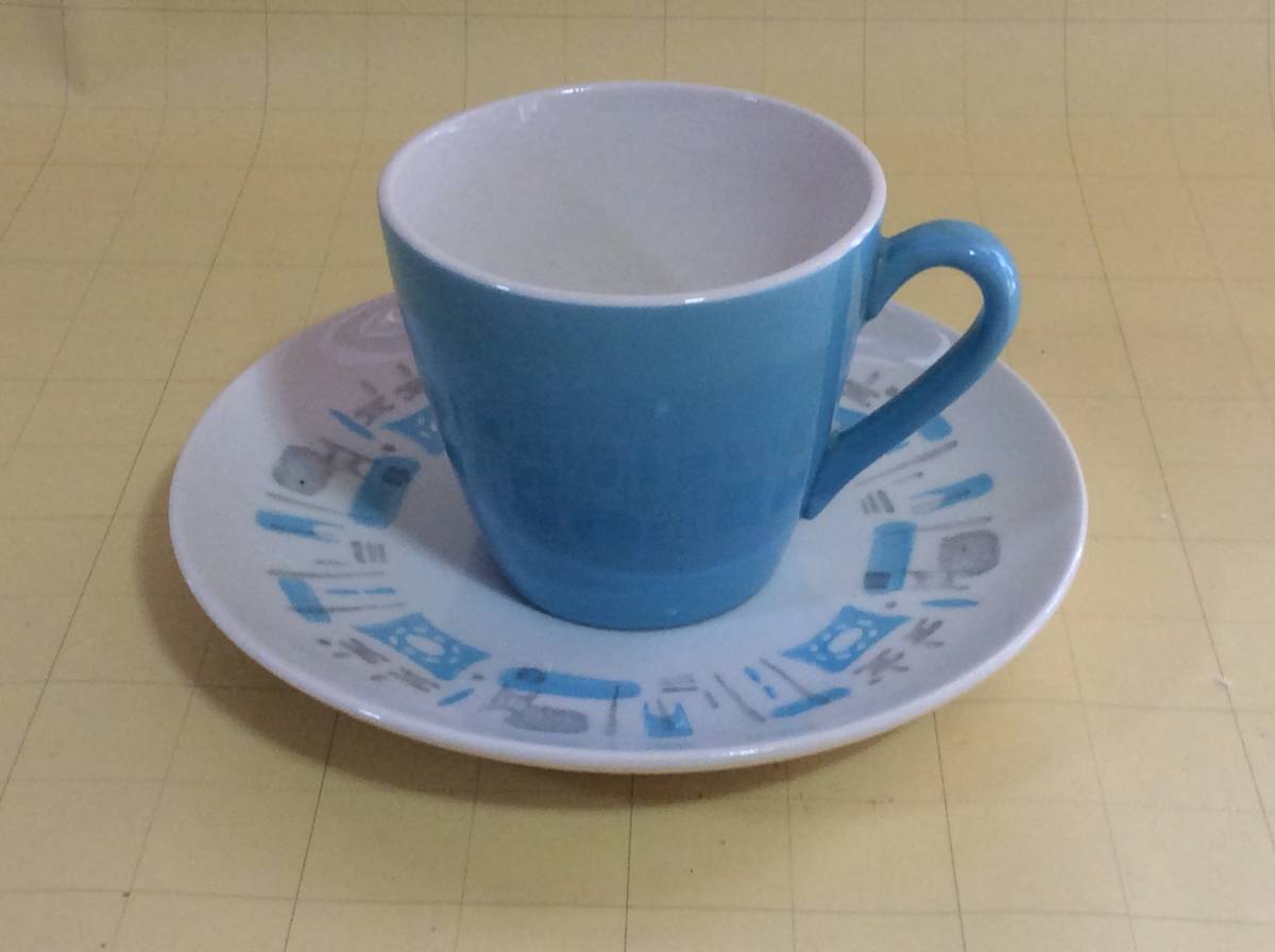 【Mid-Chinaware/R066/Royal China/BLUE HEAVEN】ローヤルチャイナ/ブルーヘブン/カップ＆ソーサー/EX+/ミッドセンチュリー/アトミック _画像1