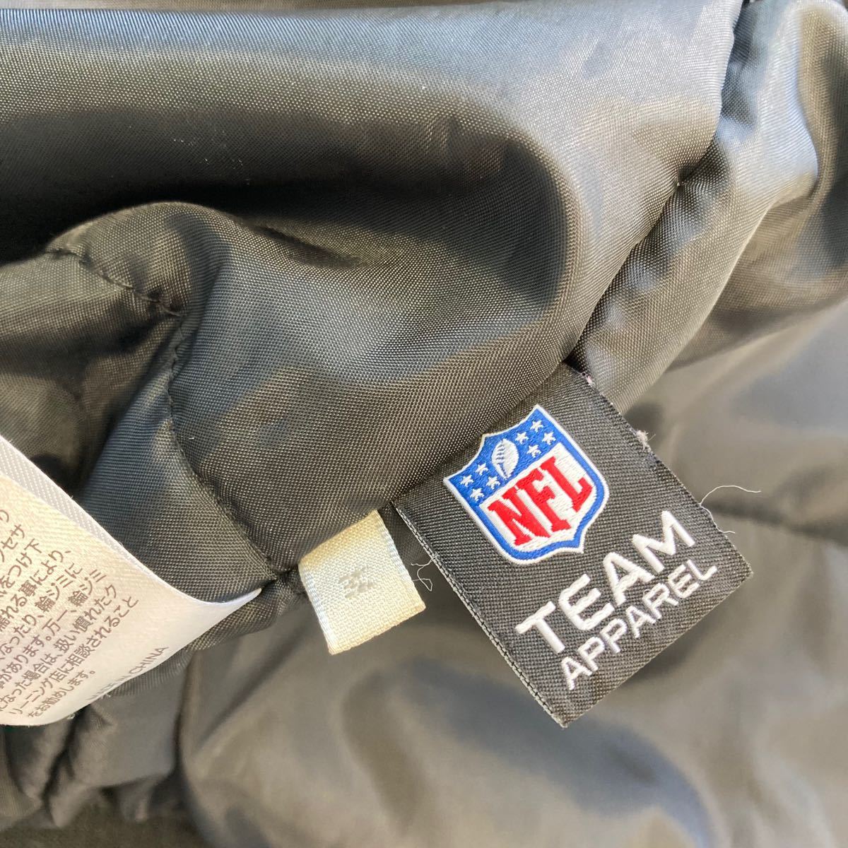 RAIDERS】NFL GU レイダース ナイロンスタジャン デカワッペン RAIDERS】NFL GU レイダース ナイロンスタジャン デカワッペン