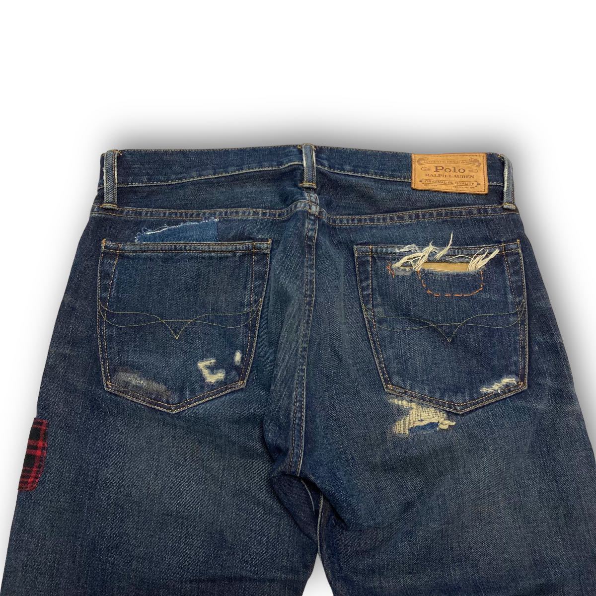 POLO RALPH LAUREN】ポロラルフローレン ダメージリペア加工 POLO RALPH LAUREN】ポロラルフローレン ダメージリペア加工