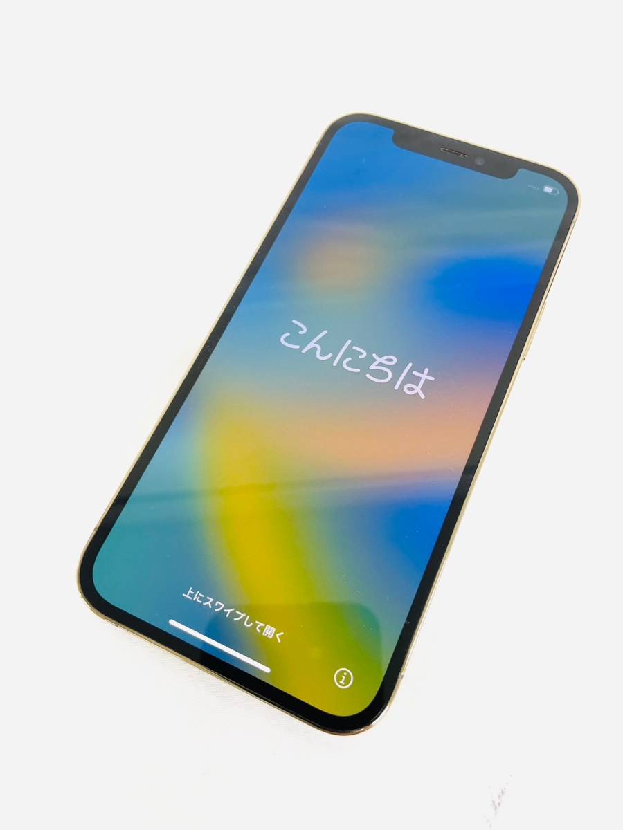 D6683*60 簡易動作OK Apple アップル iphone 12 pro アイフォン NGM73J/A 128GB SIMフリー バッテリー残量89% ゴールド スマホ