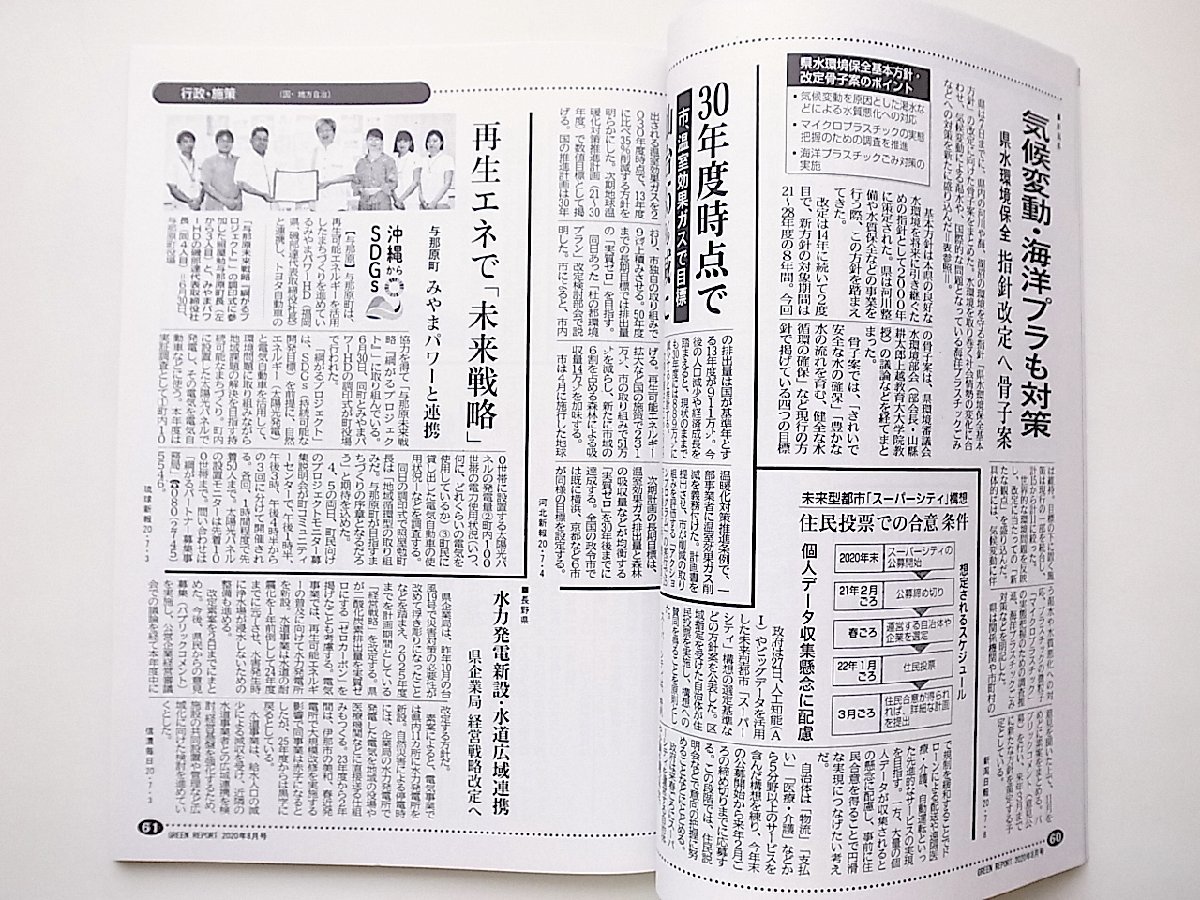 GREEN REPORT2020年8月号（全国各地の環境情報を集めたクリッピングマガジン）●特集=熊本県南部など豪雨被害●特集2=新型コロナ7月の動き_画像2