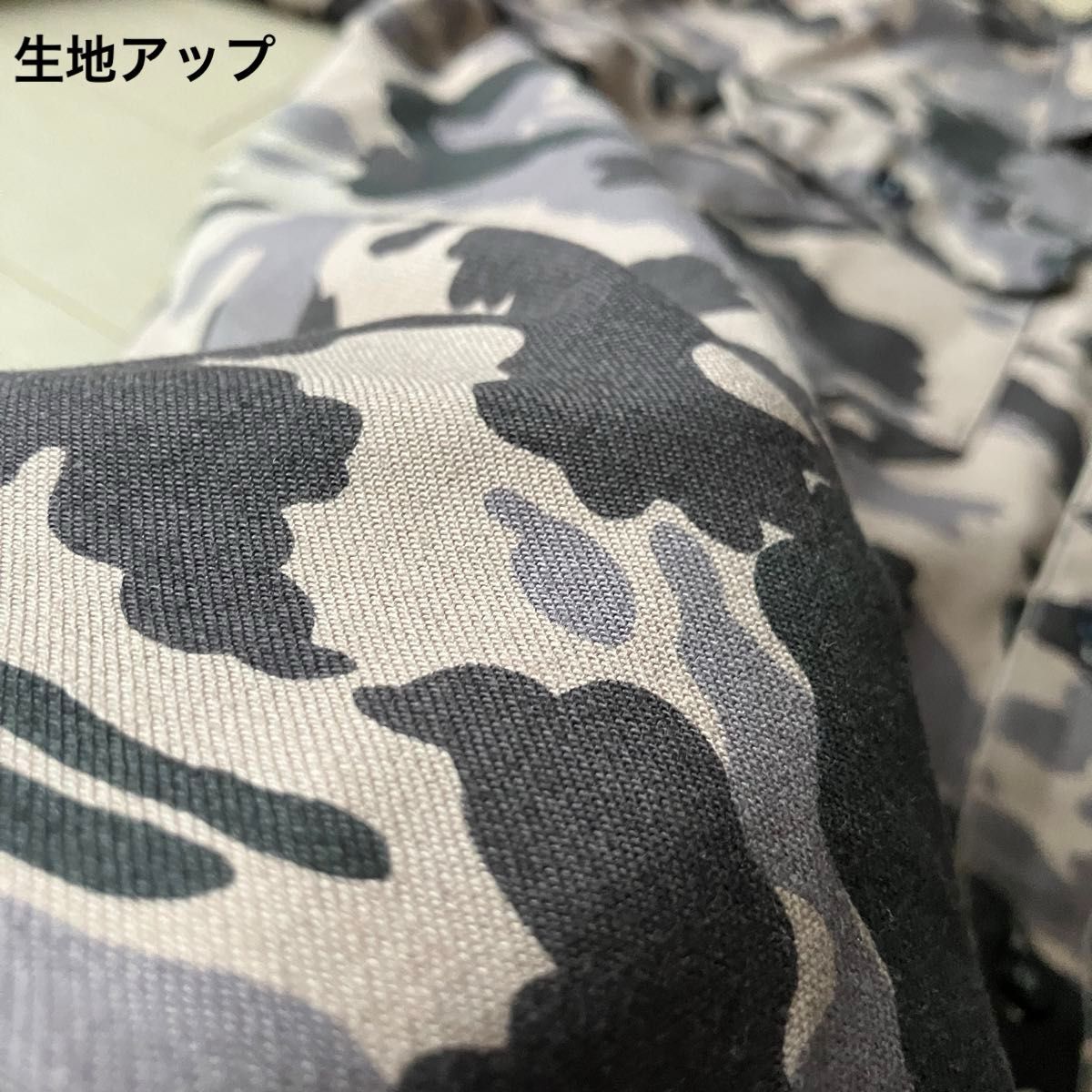 evenRiver 迷彩ジャケット メンズL 未使用自宅保管 綿100% 日本製 長袖シャツ 作業服 軍服