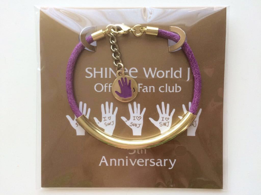 【未開封】 SHINee WORLD J 2016 FC限定 ペンミ 5th Anniversary 公式 チャーム付き ブレスレット ジョンヒョン JONGHYUN_画像1