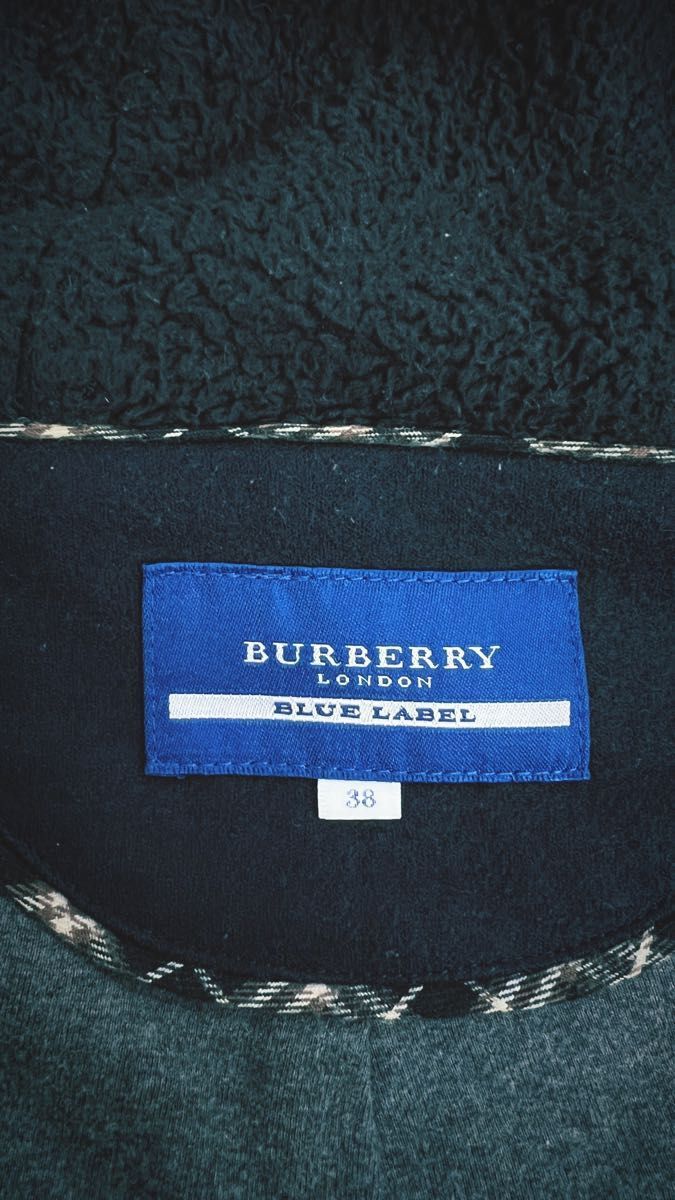 Burberry フード付コート　サイズ38 ネイビー