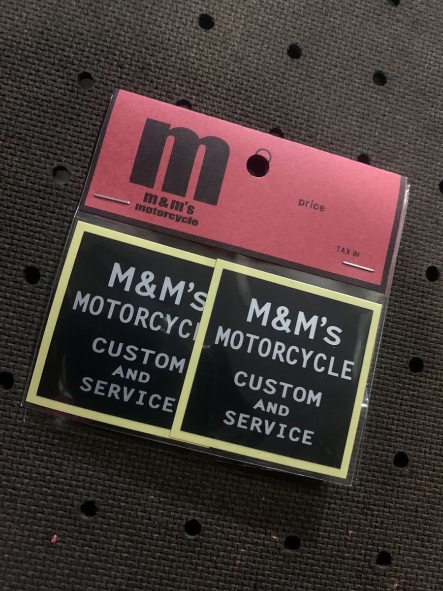 New M&M's M/C ステッカー　2枚セット　VMXスクランブラービンテージモトクロスTriumphSRW650250TRハーレーダビットソン_画像1