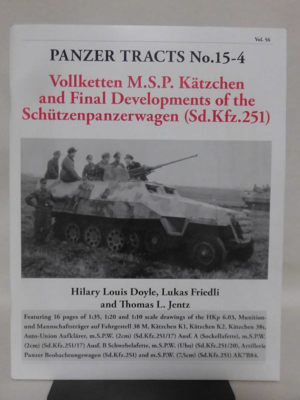 洋書 PANZER TRACTS No.15-4 Sd.Kfz.251 3tハーフトラック後期バリエーション 写真資料本 Vollketten M.S.P.Katzchen[1]B1622_画像1