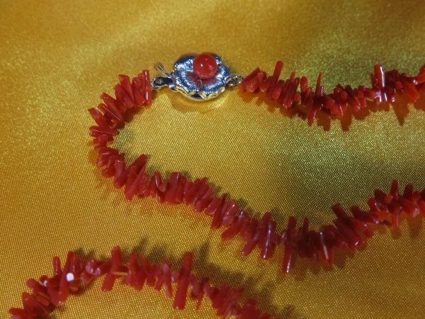 A 紅サンゴネックレス④ 銀金具 宝石 貴石  宝石 貴石 赤サンゴ サンゴ 深海 ネックレス ペンダントの画像3