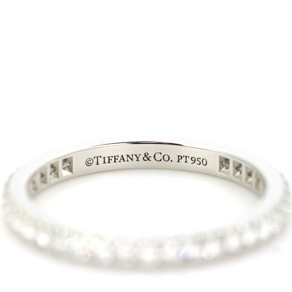  Tiffany so rest diamond band ring full Eternity -Pt950 7.5 number 