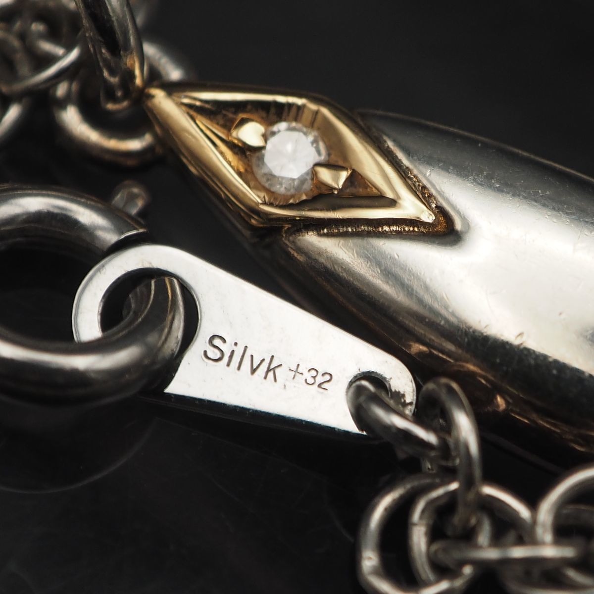 J790 ダイヤモンド 0 03ct SUS Silvk+32 K18刻印 ペンダント J790 ダイヤモンド 0 03ct SUS Silvk+32 K18刻印 ペンダント