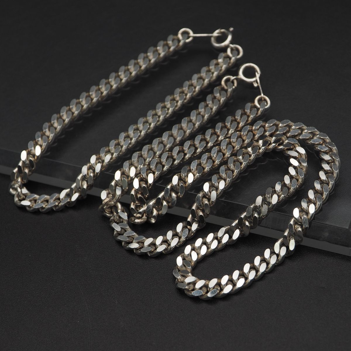 M141 喜平 キヘイチェーン STERLING SILVER925刻印 ネックレス ブレスレット セット デザイン シルバー_画像2