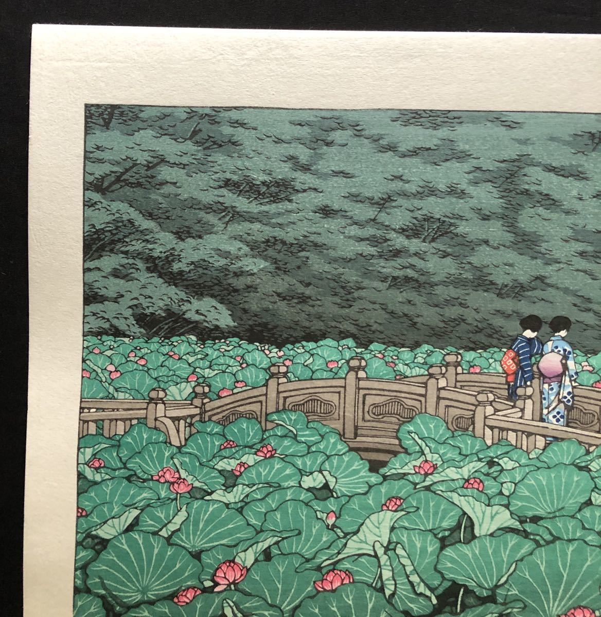 C[ genuine work guarantee ] river .. water lawn grass . heaven . Showa era four year woodblock print new woodcut woodblock print shinhanga kawase hasui