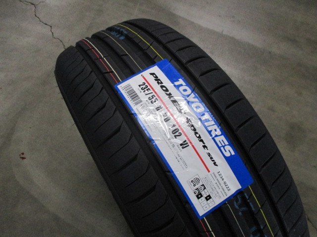 【2023年製】TOYO【235/55R20】トーヨー プロクセススポーツＳＵＶ PROXES ＳＰＯＲＴ 235/55-20 4本価格 4本送料税込み￥67000～ 夏用_画像3