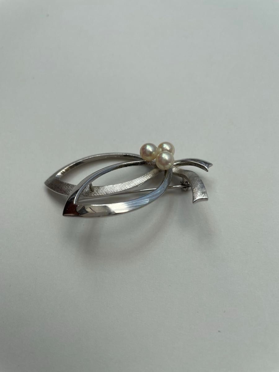 ミキモト ブローチ シルバー MIKIMOTO パールブローチ 入学式 ミキモト ブローチ シルバー MIKIMOTO パールブローチ 入学式