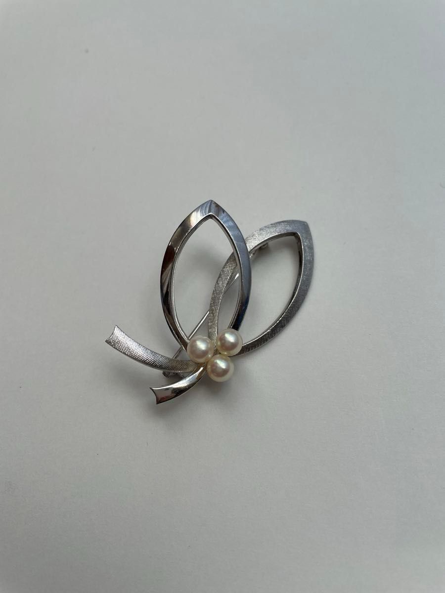 ミキモト ブローチ シルバー MIKIMOTO パールブローチ 入学式 ミキモト ブローチ シルバー MIKIMOTO パールブローチ 入学式