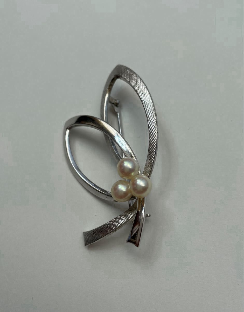 ミキモト ブローチ シルバー MIKIMOTO パールブローチ 入学式 ミキモト ブローチ シルバー MIKIMOTO パールブローチ 入学式