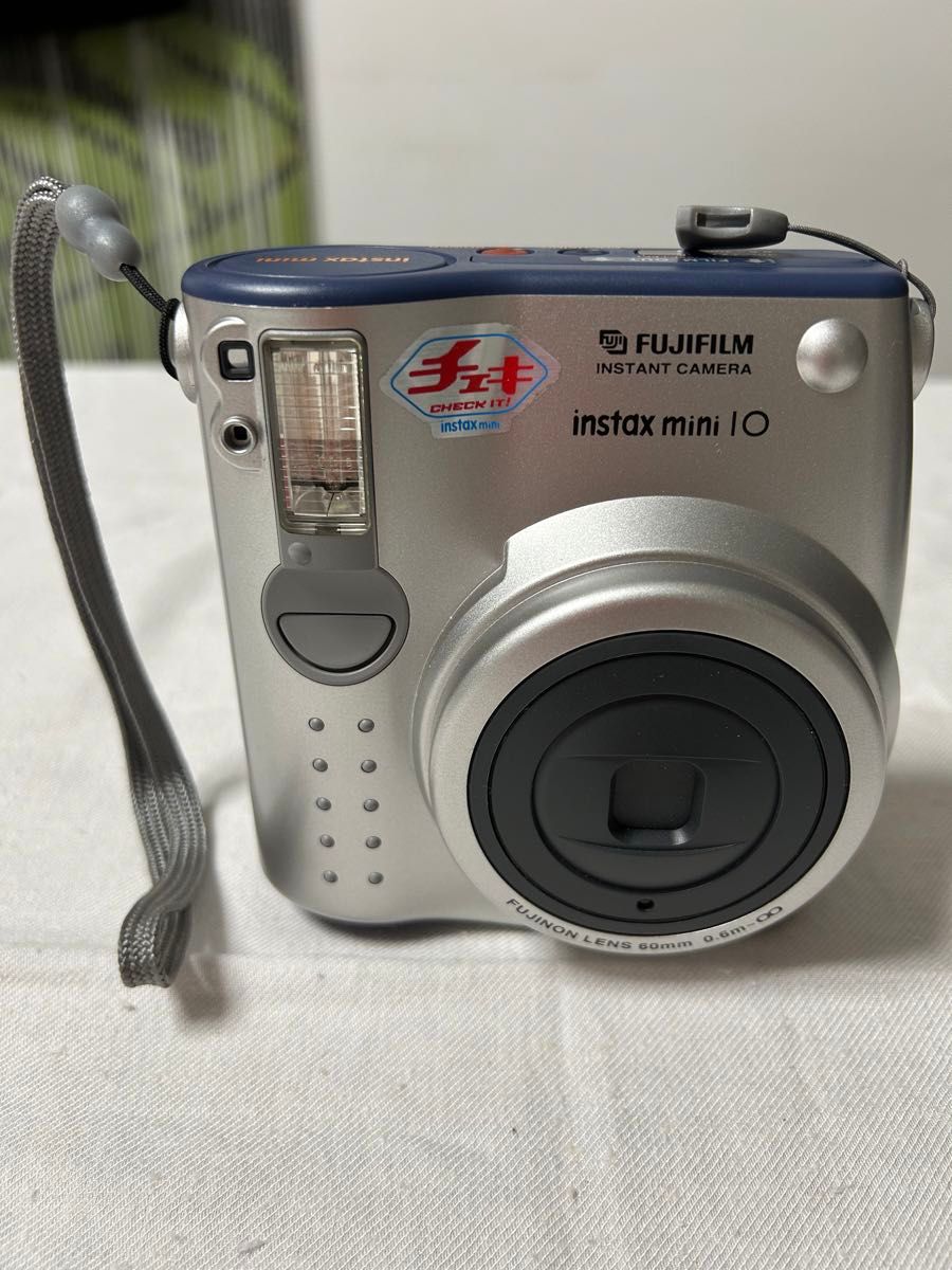 【動作確認済み】初代チェキ FUJI FILM INSTAX MINI10  ポラロイド カメラ 電池、フィルム8枚