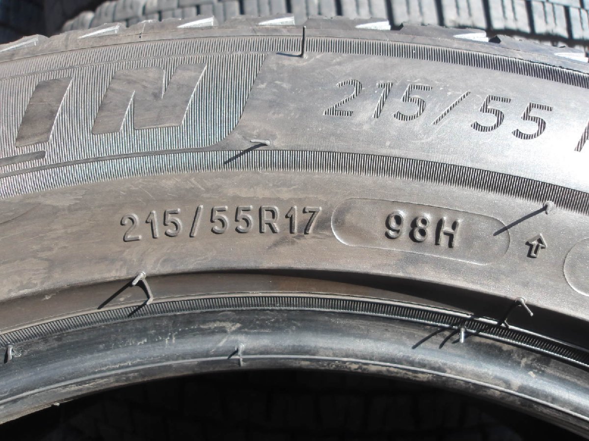 L634-ソ2 送料無料 215/55R17 冬4本セット スタッドレス 215/55-17 215-55-17 ミシュラン エックスアイス 3＋ エスティマ オデッセイ_画像6