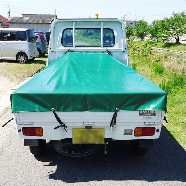 軽トラ 荷台シートカバー エステル帆布（ハンプ）トラックシート 190×210cm 汎用/22χの画像10