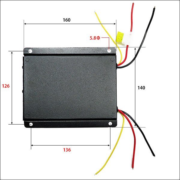 電圧変換器 デコデコ (F) DCDC コンバーター 24V→12V 30A ヒューズ付き 送料無料/11χ_画像5