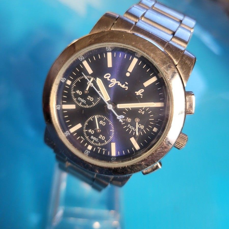 agnes.b V654アニエスベー腕時計クォーツ インディゴ