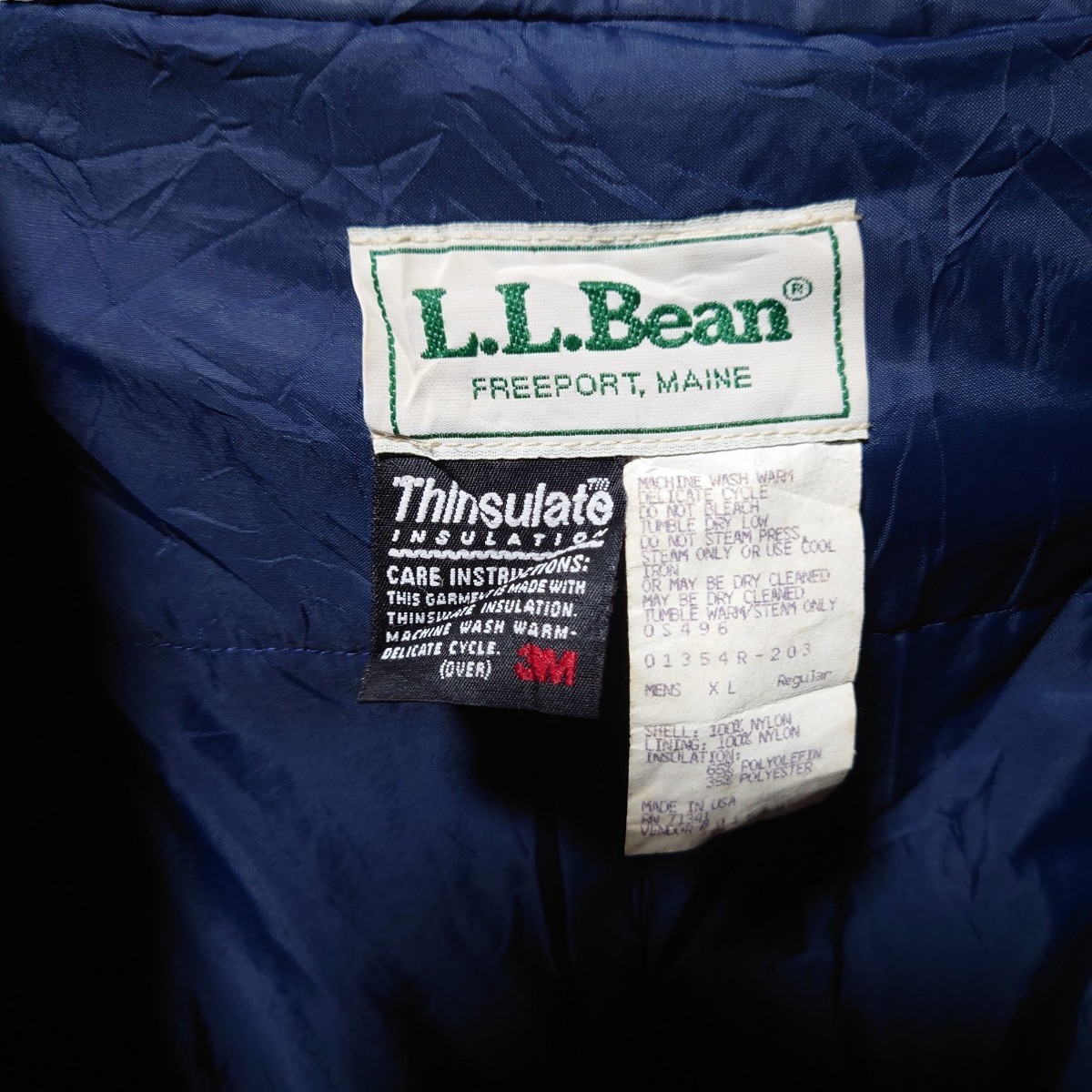 【L.L.Bean】80's USA製 ナイロンアノラックパーカー A-1572_画像8