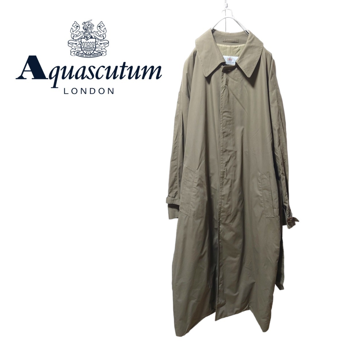 【Aquascutum】Aqua5 カナダ製 ロングコート A-1633