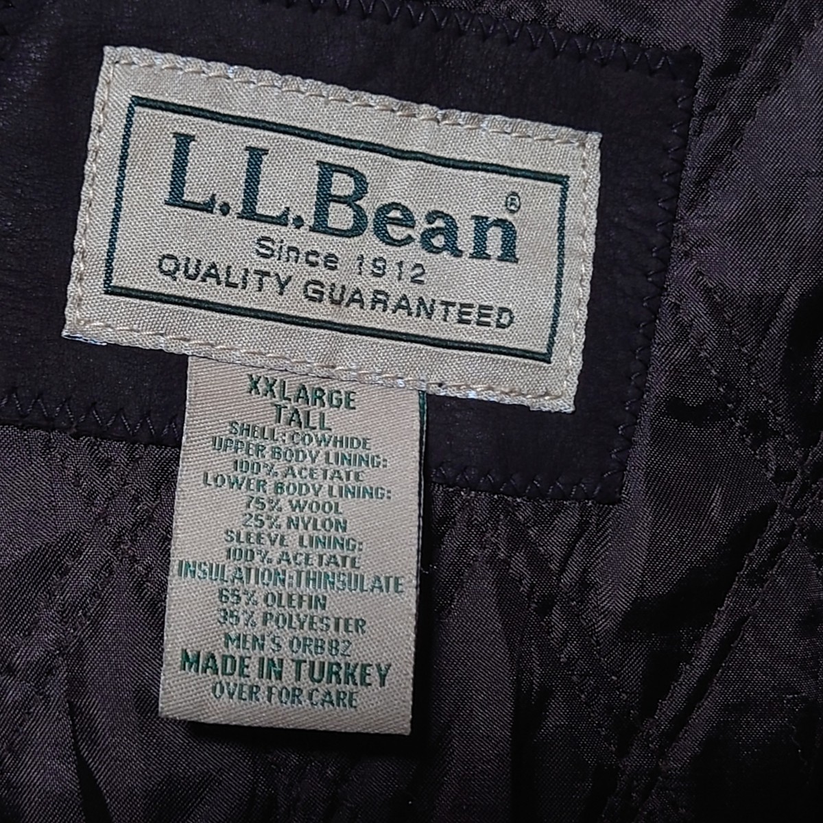 【L.L.Bean】希少 本革 牛革 カウレザーコート A-1639_画像10