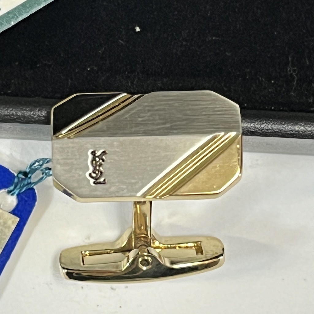 未使用 Yves Saint Laurent イヴサンローラン YSL ネクタイピン カフス セット カフリンクス メンズ アクセサリー 室D0202-19_画像7