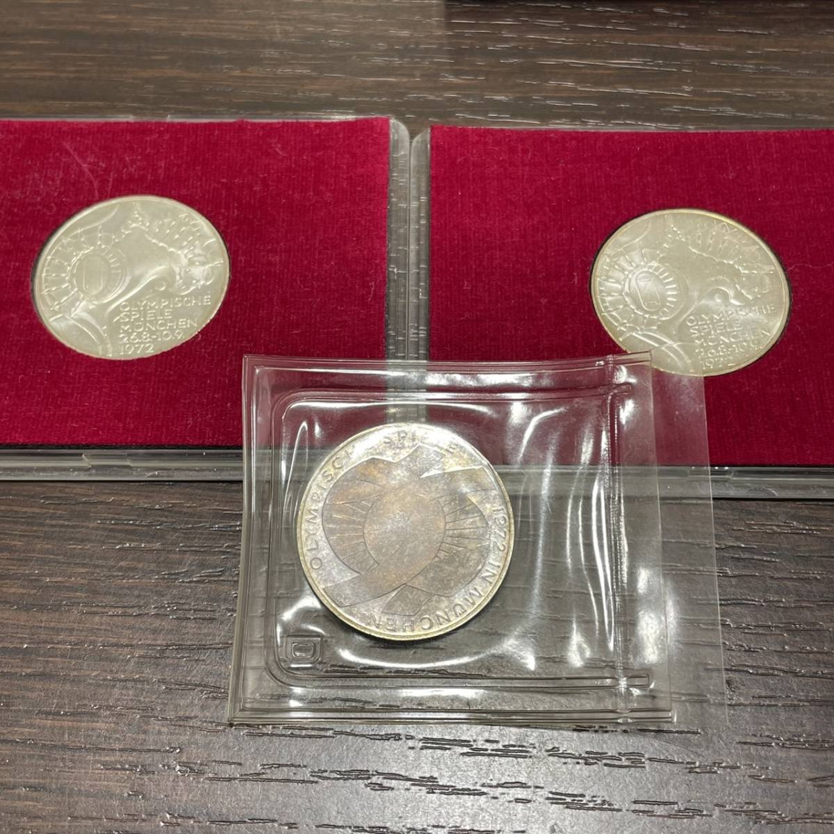 #6943　ドイツ　ミュンヘンオリンピック　記念銀貨　10マルク　3枚　1972年　長期保管品_画像3