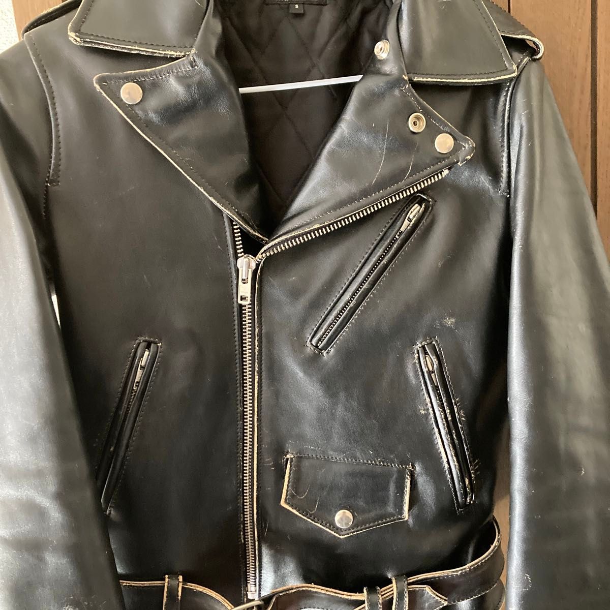A P C アーペーセー レザー ダブル ライダース ジャケット 牛革 A P C アーペーセー レザー ダブル ライダース ジャケット 牛革