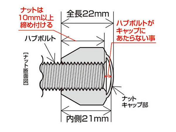 ■KYO-EI ラグナット スーパーコンパクト ホイールナット 日本製 M12×P1.5 19H 16個入 P101-19-16P クロームメッキ シルバー送料無料_画像5