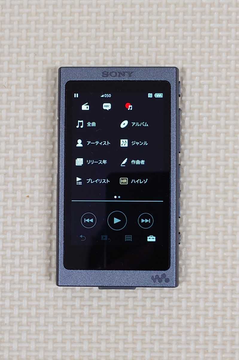 【美品】SONY　ウォークマン　NW-A35　B　黒　チャコールブラック　Bluetooth/microSD/ハイレゾ対応　送料無料_画像2