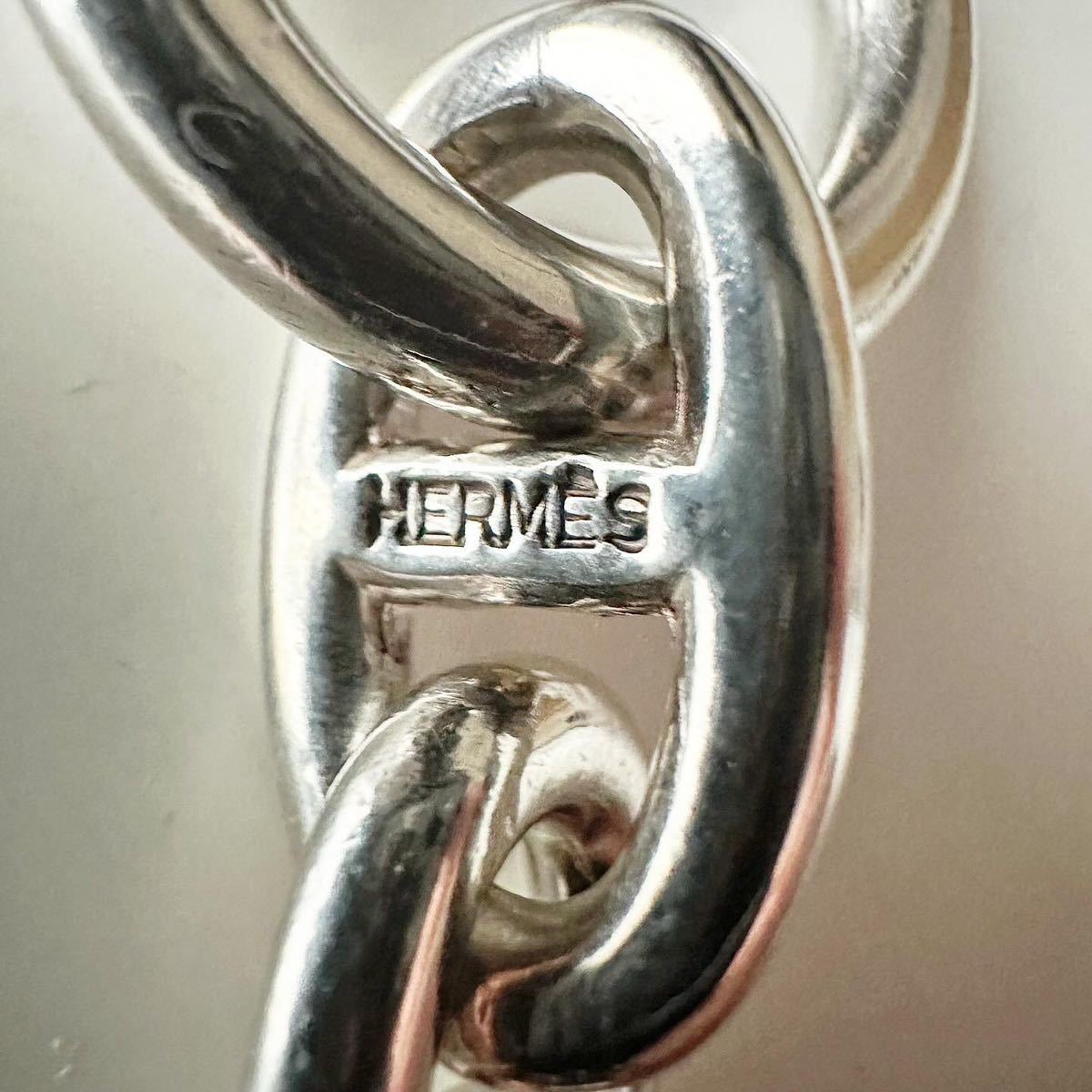 マルジェラ期 HERMES TGM 11コマ シェーヌダンクル Chaine d'Ancre ブレスレット エルメス バングル ネックレス シルバー925 ヴィンテージ_画像6